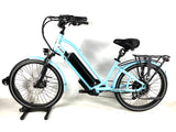 2025 Elux Malibu GT 24" Step Thru E-Bike Shimano 1x9 Speed 750w Hub Motor